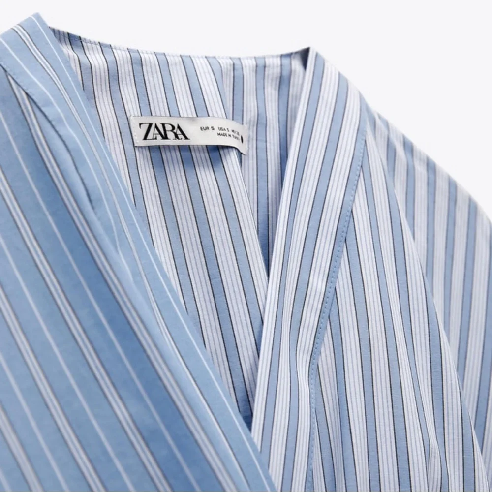 NWT Zara Poplin Wrap Shirt - Picture 9 of 11